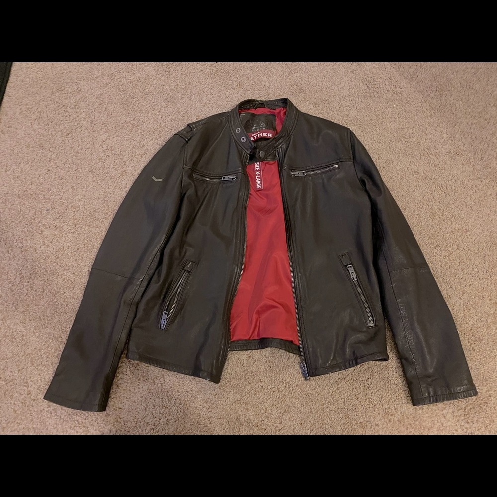 Super dry leather jacket